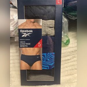 Reebok Men's Briefs 5-Pack - Black, Gray, Blue